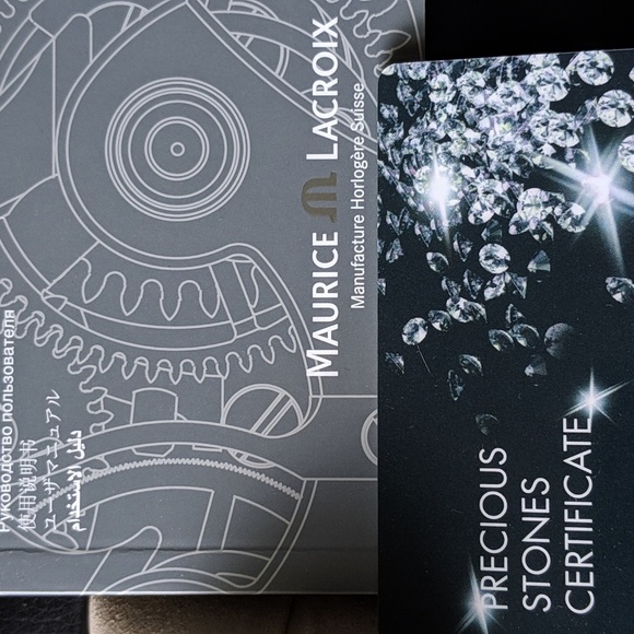 Maurice LaCroix White band Watch 8 Diamonds.040cts - Picture 2 of 7